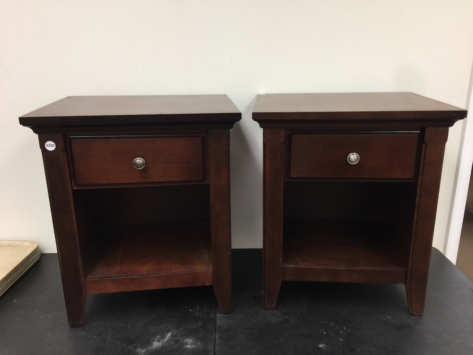 Pair of NIght Stands: 28" x 19" x 29".