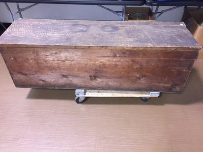 Primitive Box w/Contents: Box 63" L. Includes all contents, kitchen items and more.