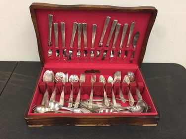 Set of Flatware in Case