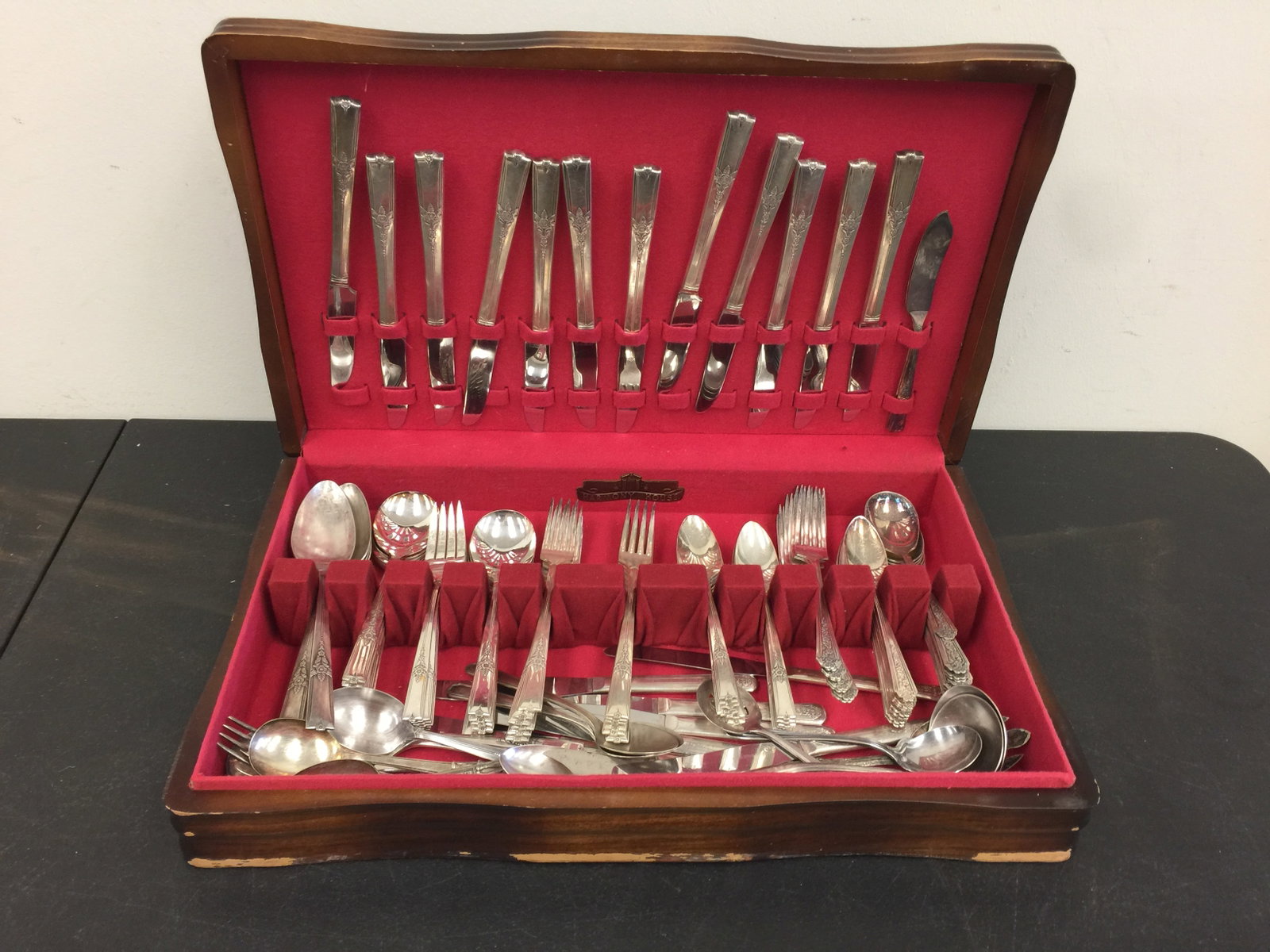 Set of Flatware in Case: WM Rodgers set.