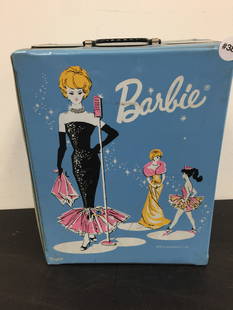 Vintage Barbie Locker w/Accessories: Dated 1962. 13" x 10".