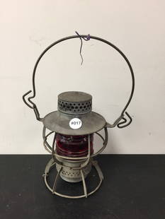 Dressler RR Lantern: arlington, nj. 10"H.