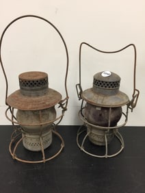 2 Railroad Lanterns