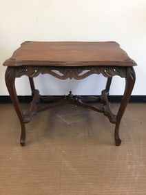 Carved Walnut Stand