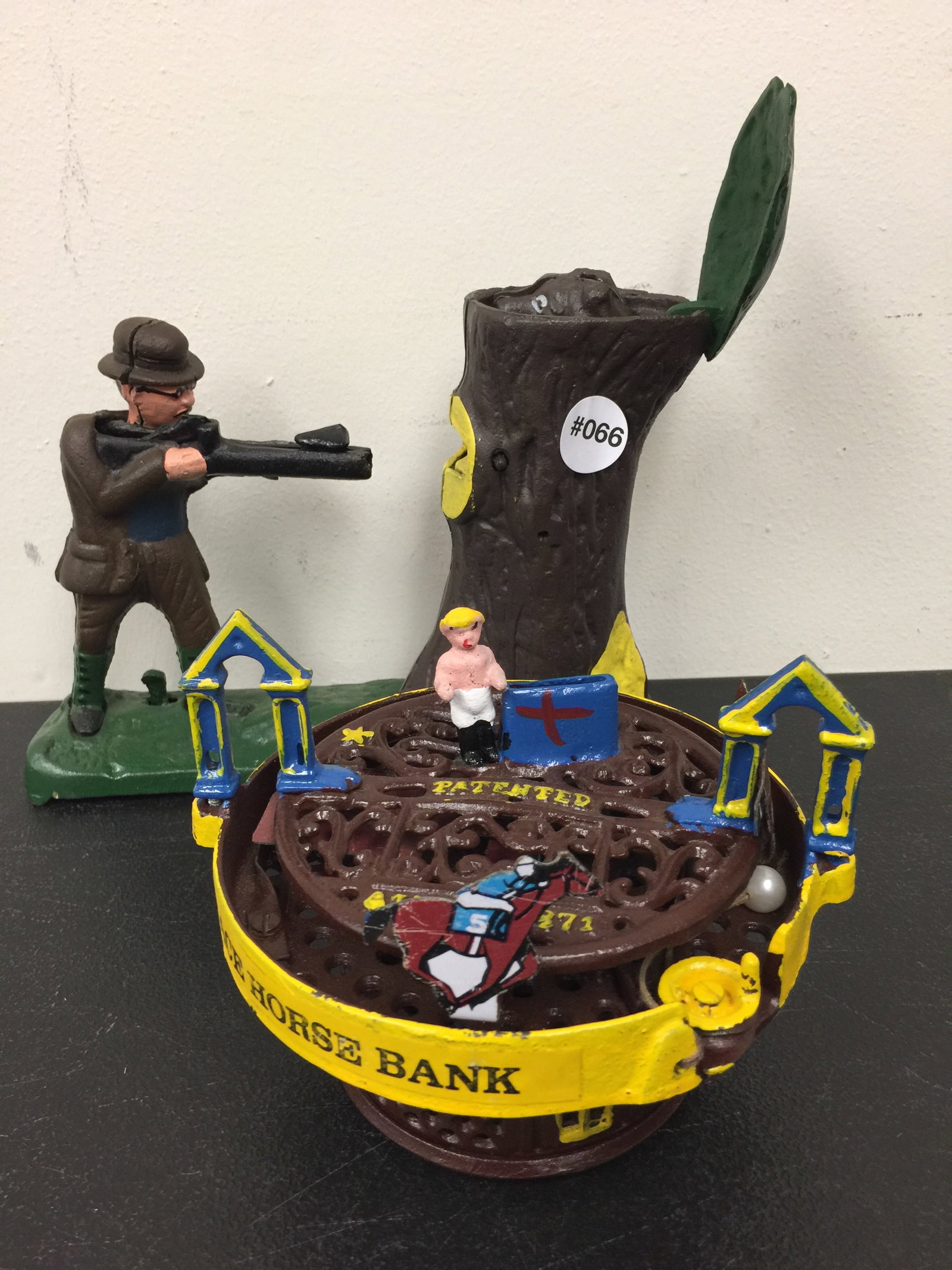 (2) Mechanical Banks: Largest 10" W
