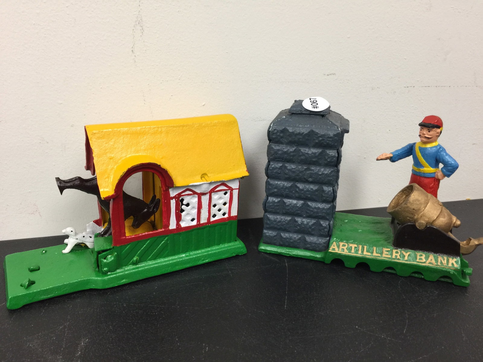 (2) Mechanical Banks: Largest 8.5" W
