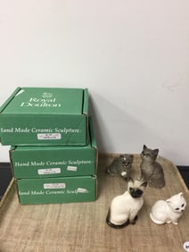 4 Royal Doulton Cats