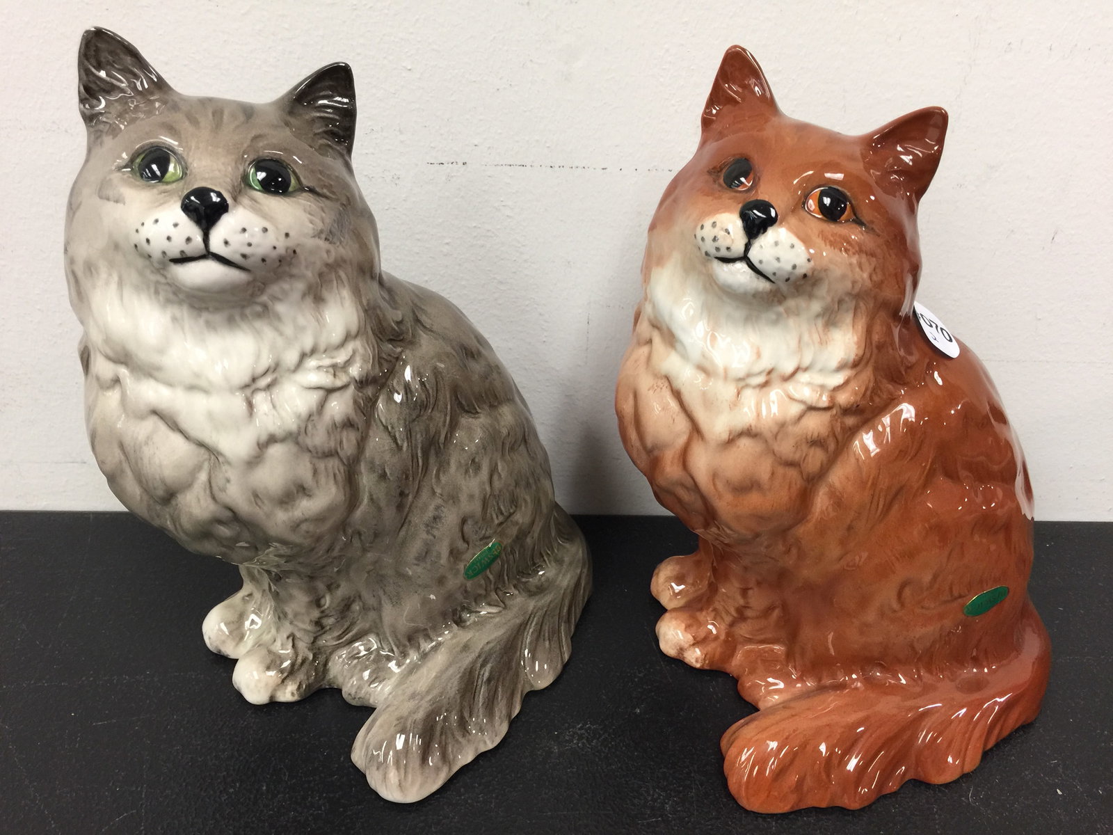(2) Beswick Cats: Both marked. 8" H.