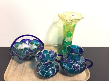 4 Pcs Slabsi Art Glass