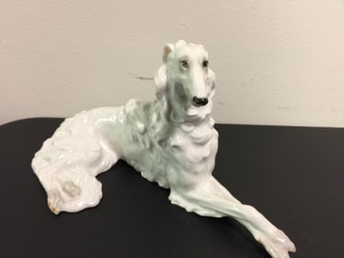 Austrian Wien Porcelain Borzoi Dog