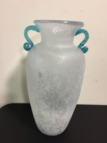 Murano Scavo Art Glass Vase