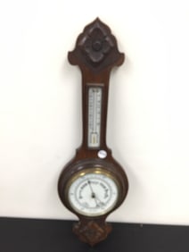 Antique Oak Barometer