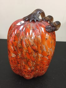 Large Art Glass Pumpkin