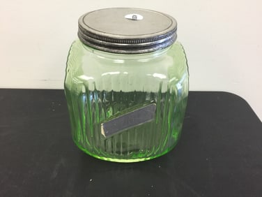 Uranium Glass Cookie Jar