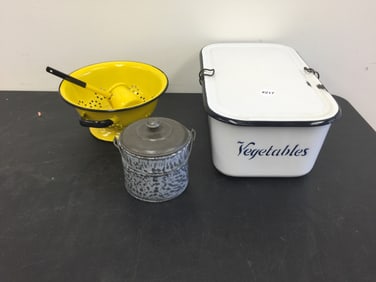 4 Pcs Enamelware