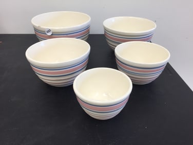 Nest of 5 McCoy Mixing Bowls