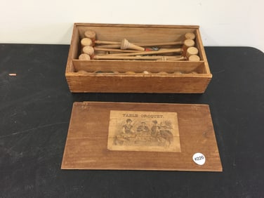 Antique Table Croquet Game