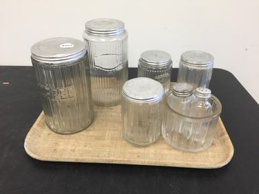 Grouping of Kitchen Cabinet Jars