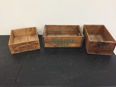 3 Vintage/Antique Crates