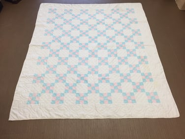 Vintage Postage Stamp Patchwork Quilt