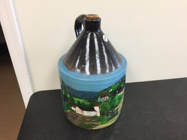 Decorated Stonewear Jug