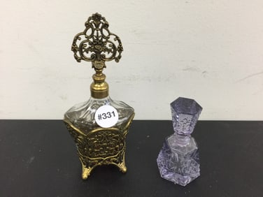 (2) Art Deco Perfume Atomizers