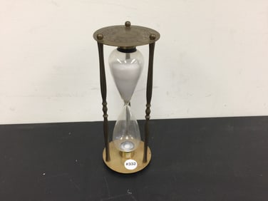 Vintage Brass Hourglass