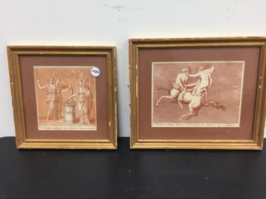 (2) Antique Italian Prints