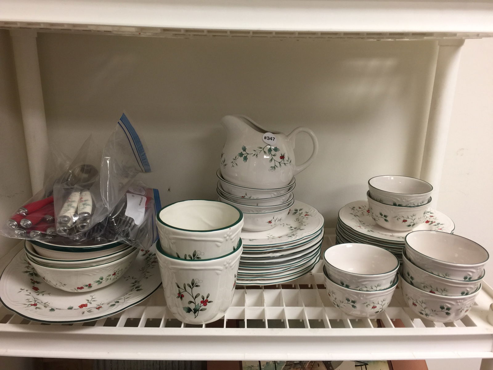 Pfaltzgraff Winterberry Dinnerware: place settings, flatware plus.