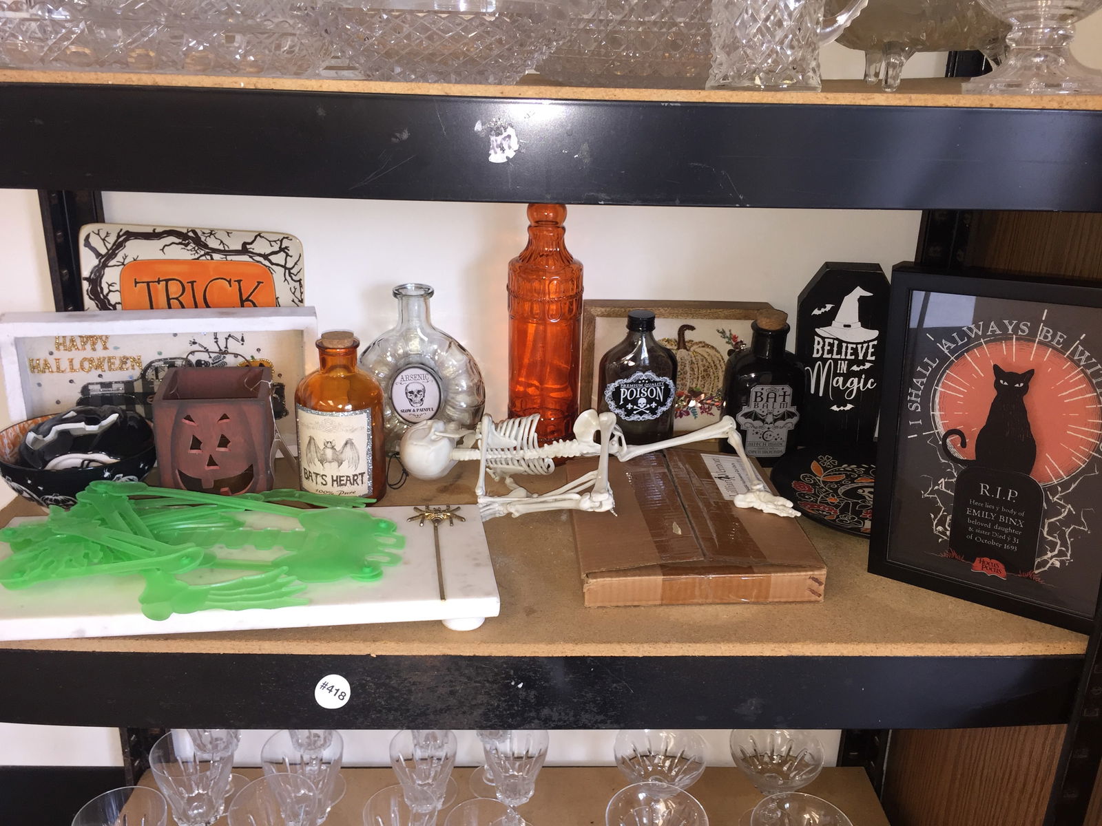 Halloween Decor: Grouping of Halloween decoratives.