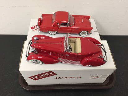 2 Diecast Cars: 1934 Packard & 1956 Ford Thunderbird.
