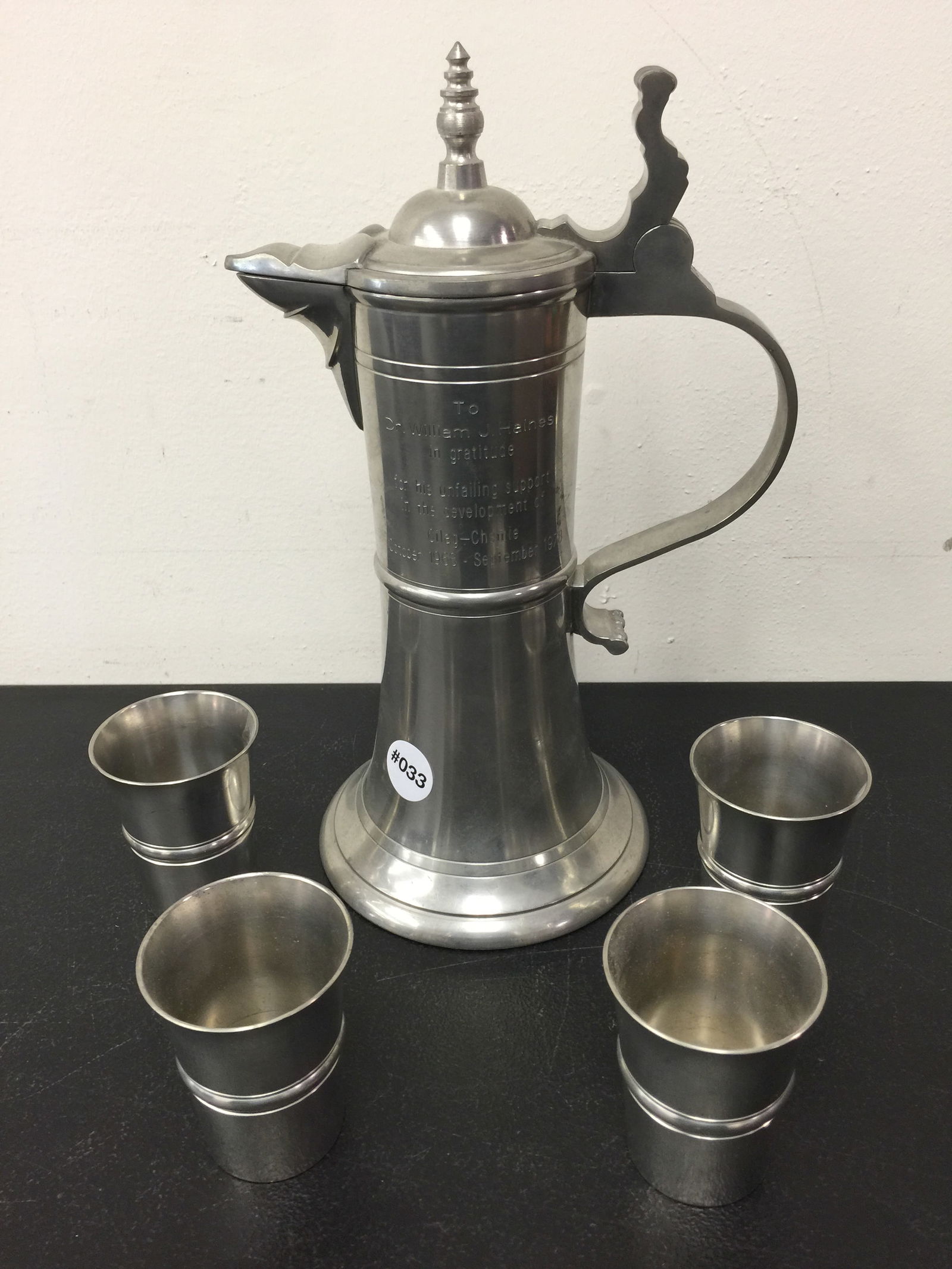 German Pewter Tankard Set (1 of 4)