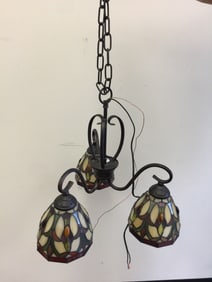 Leaded Glass Hanging Light