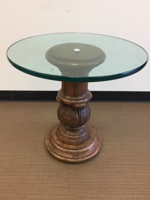 Pedestal Glass Top Stand