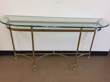 Brass & Glass Wall Table