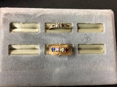 (2) 14k Gold Rings