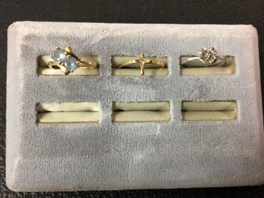 (3) 10K Gold Rings
