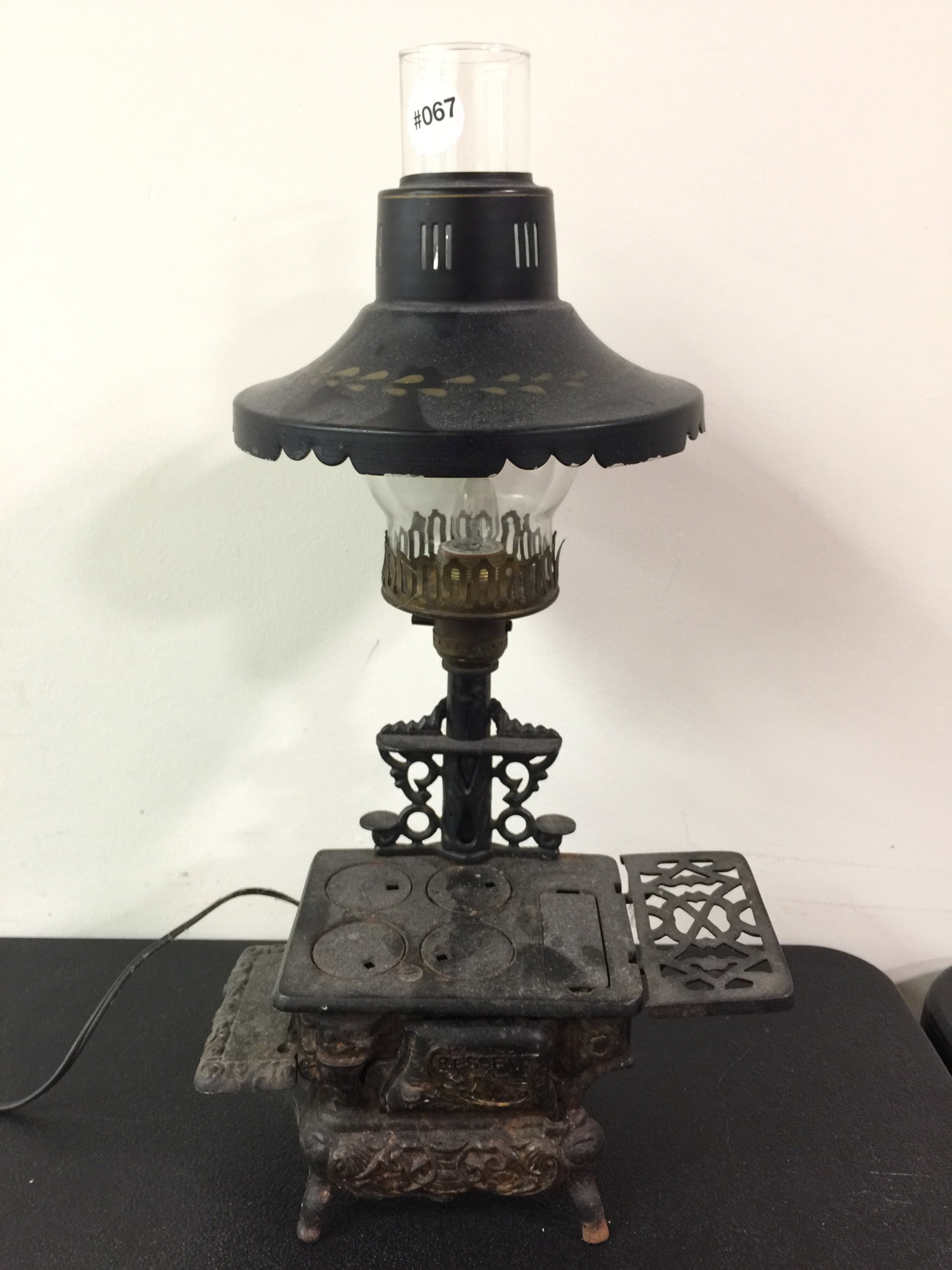 Crescent Stove Lamp: 20" H