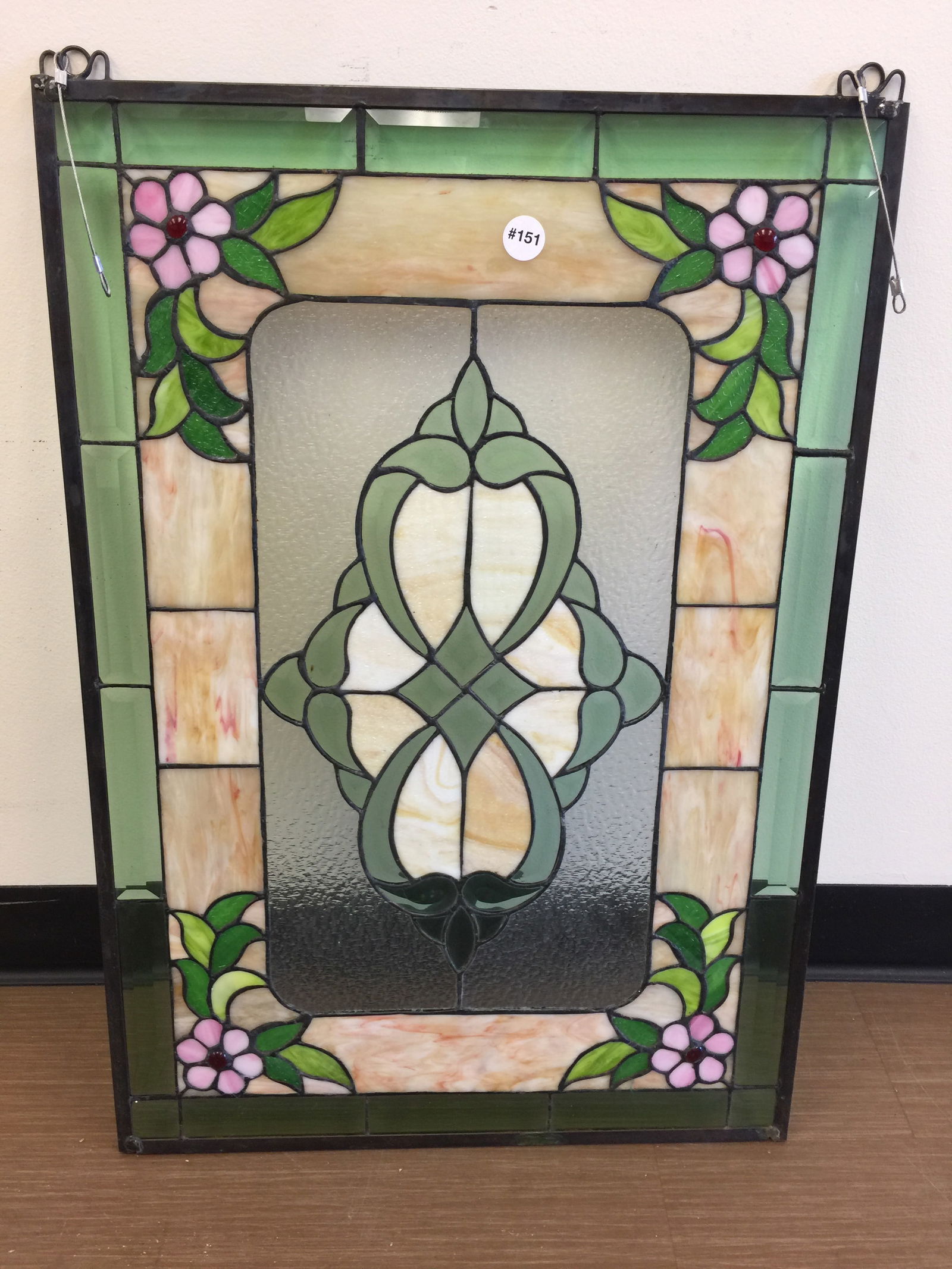 Stained Glass Window: 20" x 29".