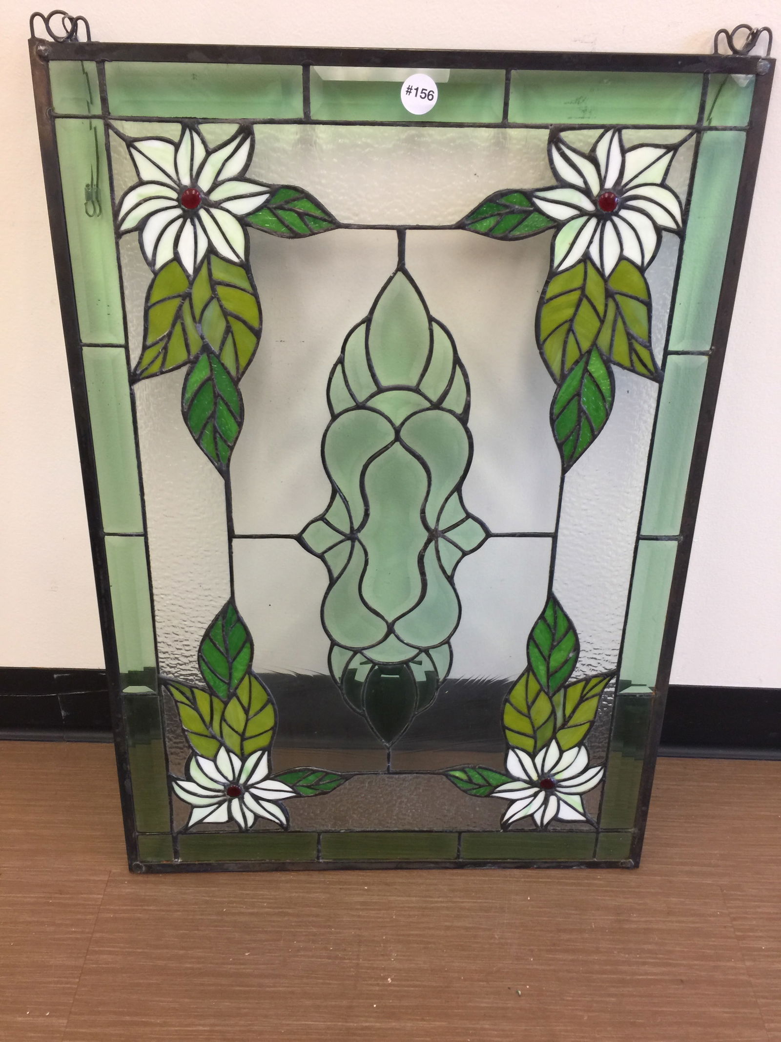 Stained Glass Window: 20" x 29".
