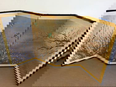 Four Panel Asian Folding Screen