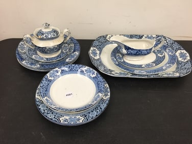 Grouping on Flow Blue Transferware