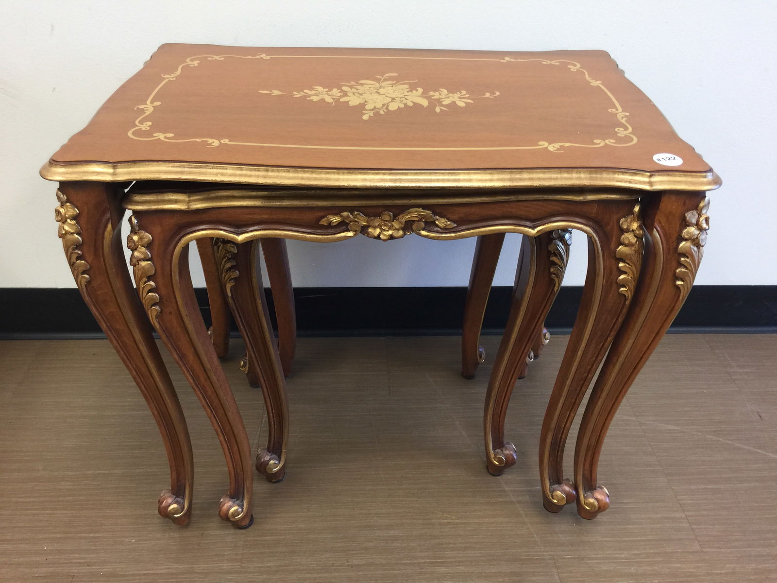 Set of Italian Meroni Francesco Nesting Tables: largest table 21"x16"x24".