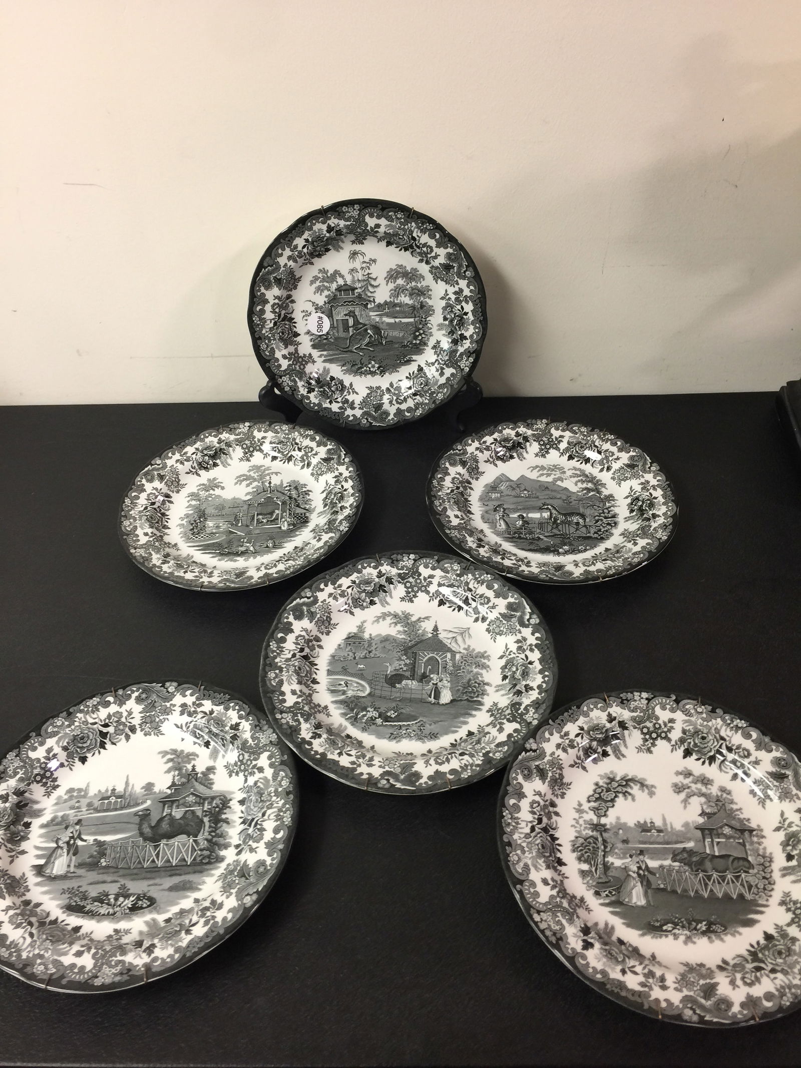 (6) Spode Plates: 10.5"W.