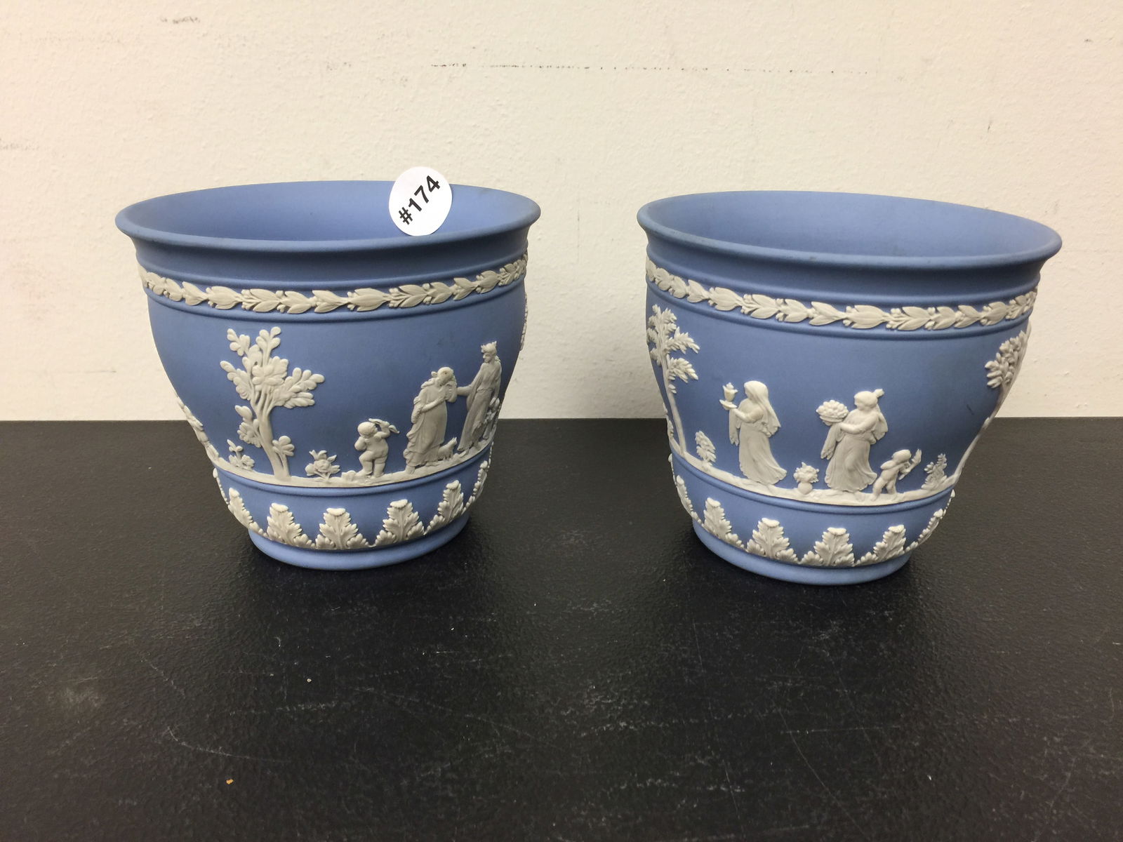 (2) Wedgwood Jasperware Cache Pots (1 of 2)