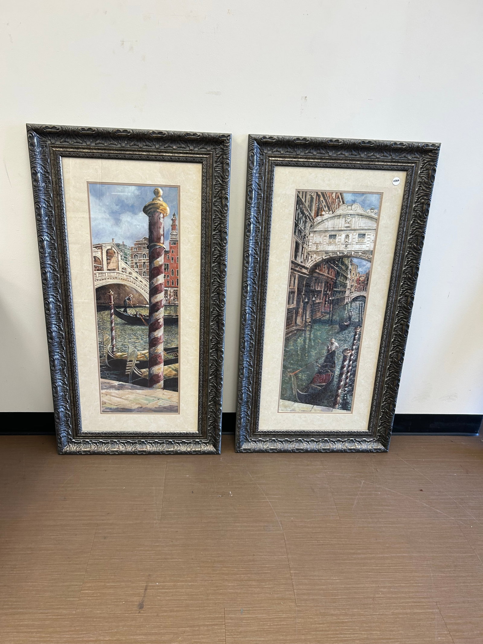 2 Italian Prints: Frames 25" x 47".