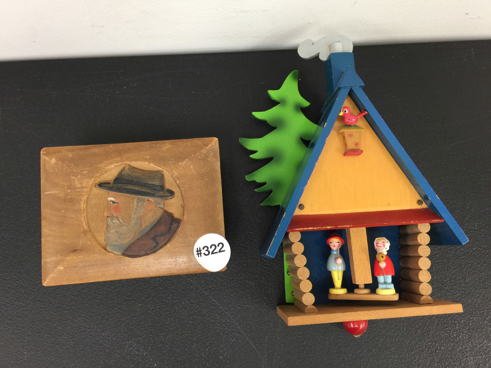 2 Music Boxes: Largest 9" H.