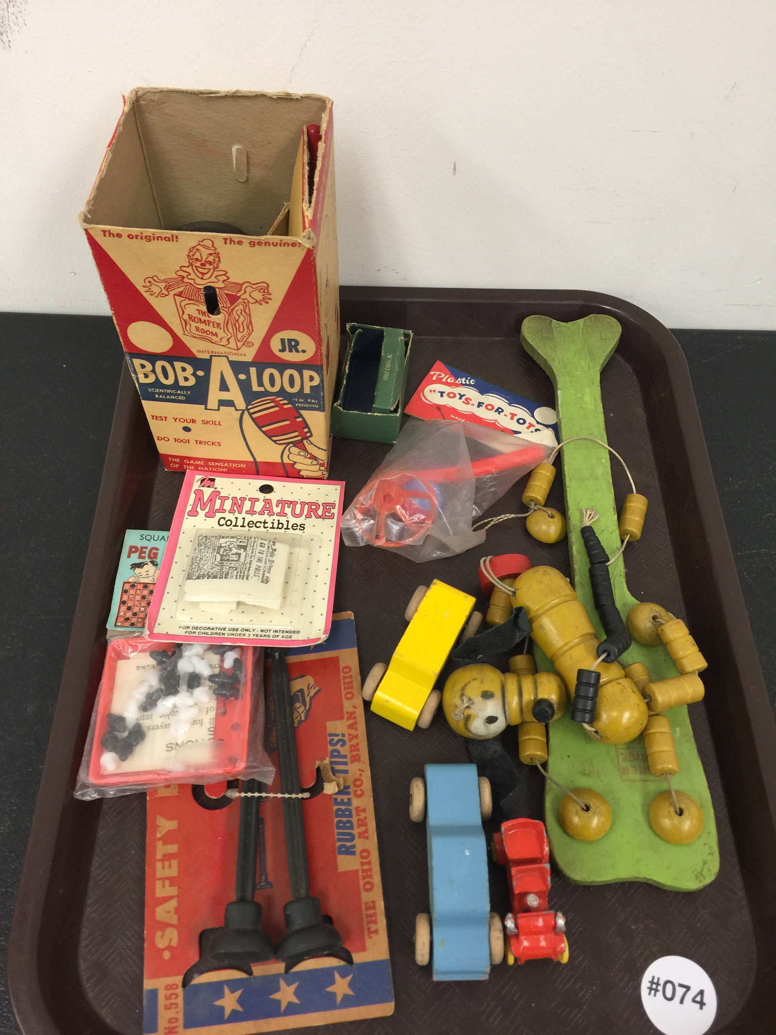Vintage Toys: Some are new old stock. Largest is Fisher Price Pluto toy, 11".