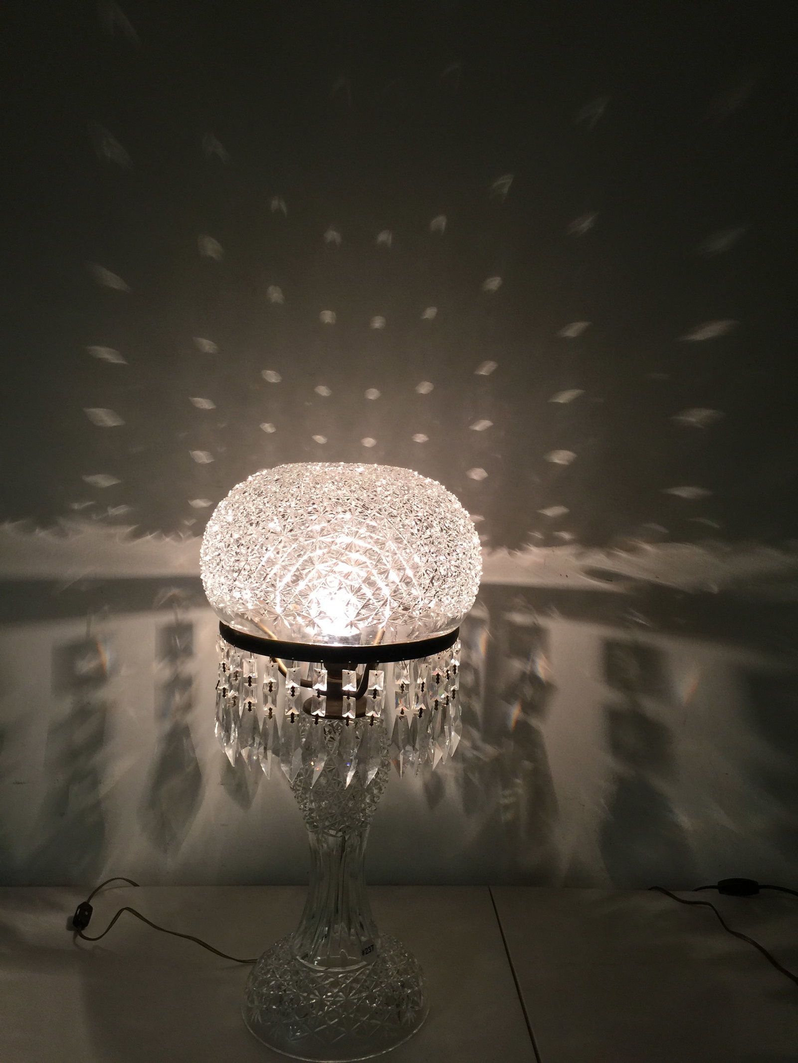 26" American Brilliant Cut Glass Lamp (1 of 4)