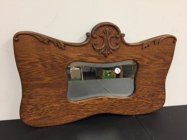 Carved Oak Mirror